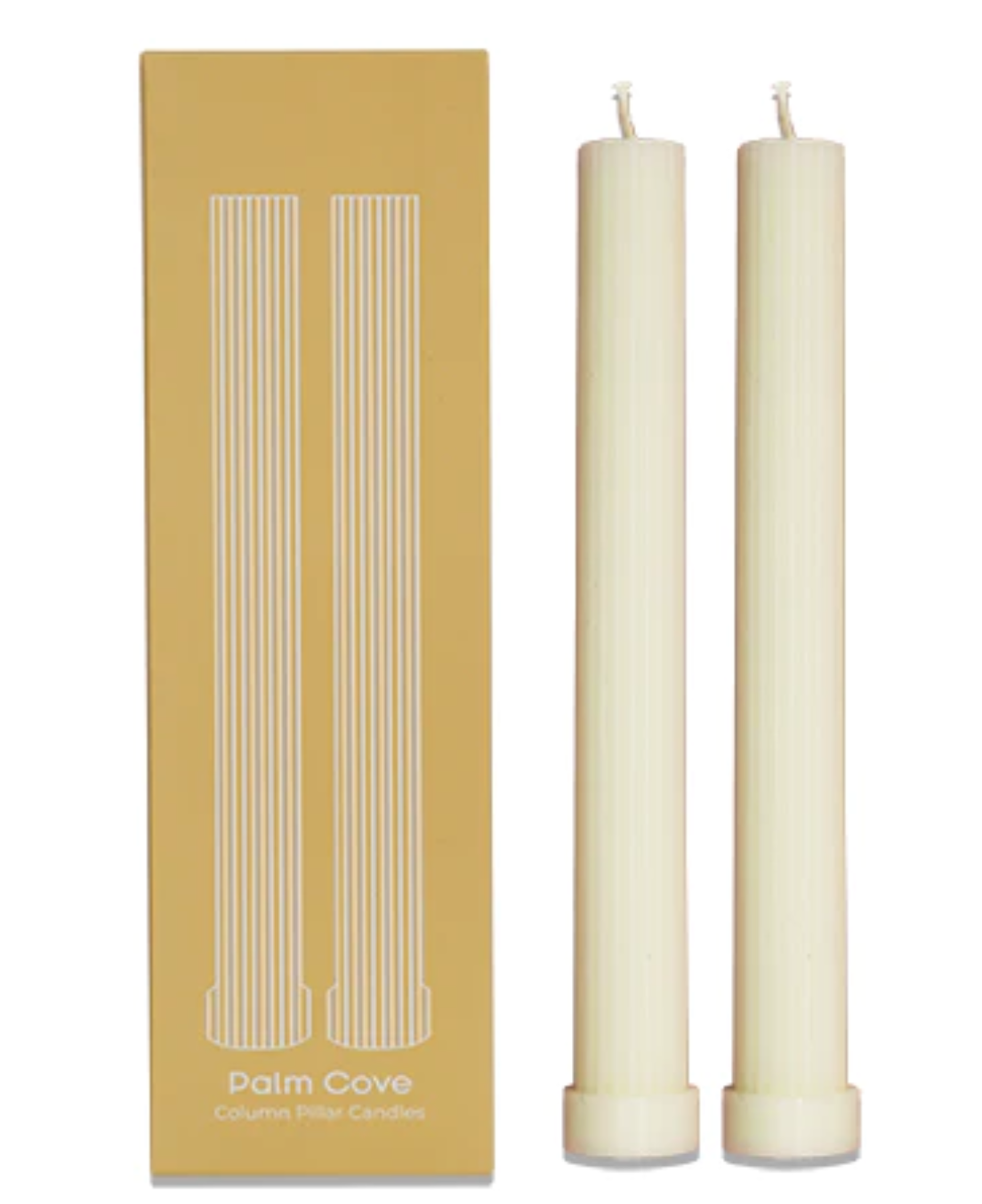 Column Pillar Candle - Coconut & Saffron