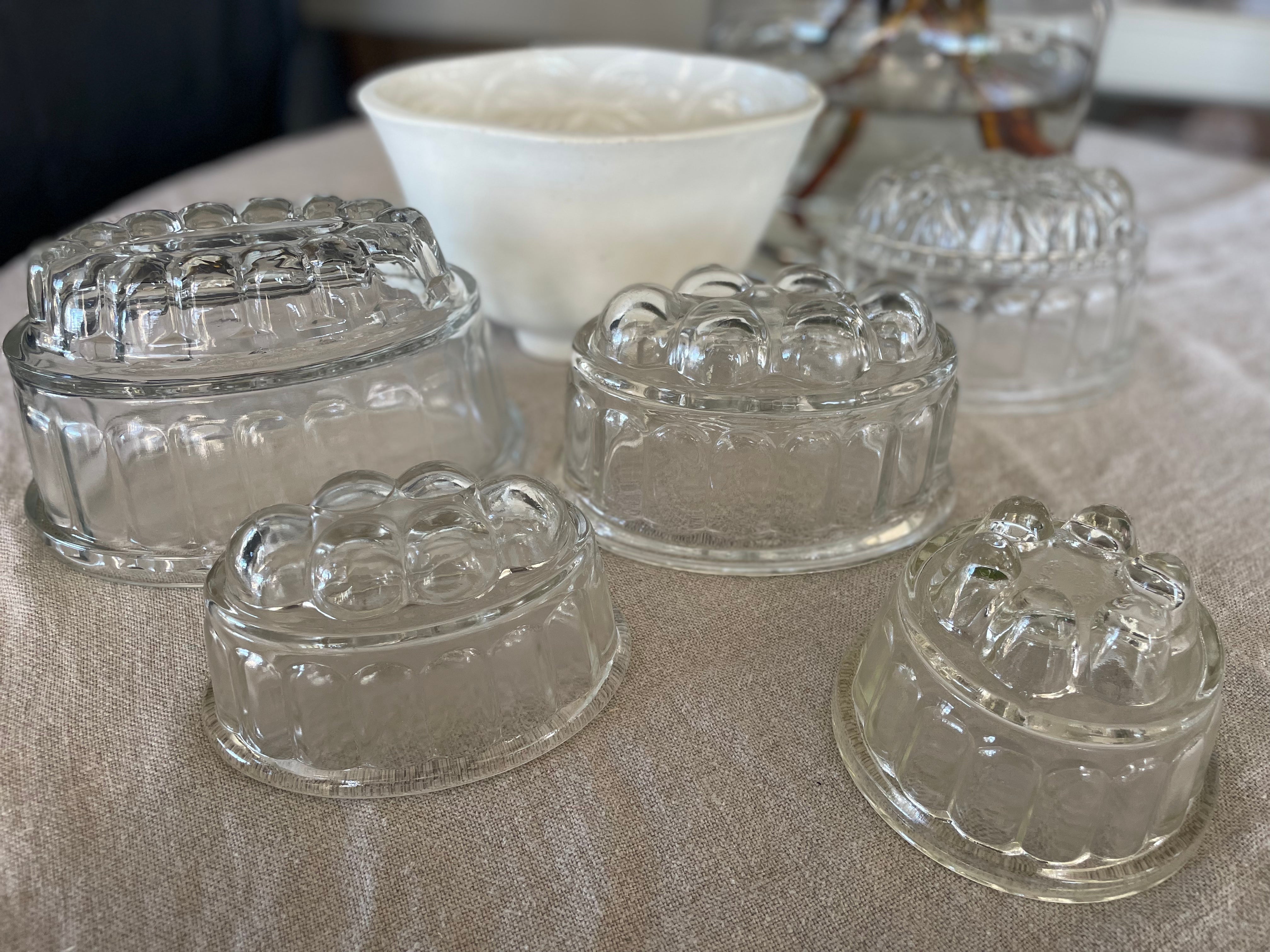 Small Glass Jelly Moulds